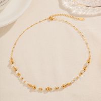 Ig Style Casual Round Stainless Steel Moonstone Beaded Plating 18k Gold Plated Bracelets Necklace main image 3
