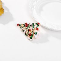 Simple Style Christmas Tree Alloy Inlay Rhinestones Women's Brooches main image 5