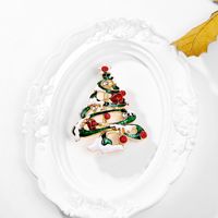 Simple Style Christmas Tree Alloy Inlay Rhinestones Women's Brooches main image 2