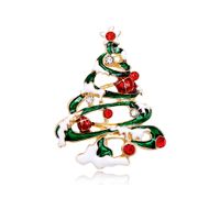 Simple Style Christmas Tree Alloy Inlay Rhinestones Women's Brooches sku image 1