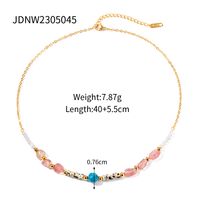 Ig Style Streetwear Geometric Stainless Steel Stone Plating 18k Gold Plated Necklace sku image 1