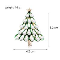 Simple Style Christmas Tree Alloy Inlay Pearl Women's Brooches main image 5