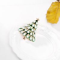 Simple Style Christmas Tree Alloy Inlay Pearl Women's Brooches main image 2