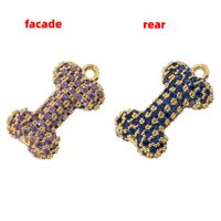 Streetwear Heart Shape Unforgettable Copper Plating Inlay Zircon 18k Gold Plated Charms sku image 1