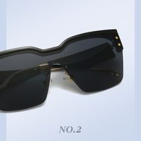 Retro Gradient Color Pc Square Half Frame Women's Sunglasses main image 5