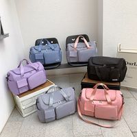 Unisex Classic Style Solid Color Nylon Travel Bags main image 6