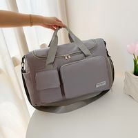 Unisex Classic Style Solid Color Nylon Travel Bags sku image 1