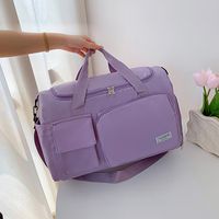 Unisex Classic Style Solid Color Nylon Travel Bags sku image 3