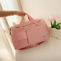 Unisex Classic Style Solid Color Nylon Travel Bags sku image 5