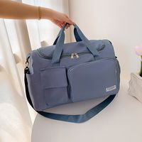 Unisex Classic Style Solid Color Nylon Travel Bags sku image 4