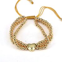 Simple Style Heart Shape Copper Copper Gold Plated Bracelets main image 7