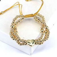 Simple Style Heart Shape Copper Copper Gold Plated Bracelets main image 5