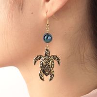 1 Pair Ethnic Style Tortoise Alloy Shell Drop Earrings main image 1