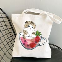 Femmes Mignon Chat Sac De Courses sku image 13