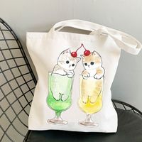 Women's Cute Cat Shopping Bags sku image 4