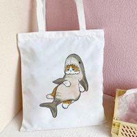 Women's Cute Cat Shark Shopping Bags main image 2