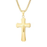 Hip-hop Cross Stainless Steel Pendant Necklace main image 8