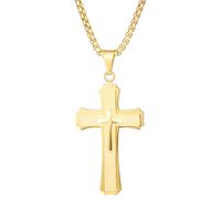 Hip-hop Cross Stainless Steel Plating Men's Pendant Necklace sku image 2