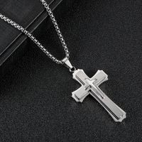 Hip-hop Cross Stainless Steel Pendant Necklace main image 9