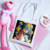 Women's Cartoon Style Portrait Shopping Bags sku image 10