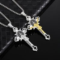 Hip-hop Cross Stainless Steel Plating Men's Pendant Necklace Necklace Pendant main image 6