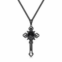 Hip Hop Traverser Acier Inoxydable Placage Hommes Pendentif Collier Pendentif main image 3