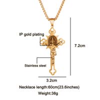 Hip-hop Cross Stainless Steel Plating Men's Pendant Necklace Necklace Pendant sku image 7