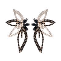 1 Pair Elegant Glam Shiny Flower Inlay Alloy Artificial Diamond Ear Studs sku image 5
