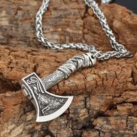 Retro Cool Style Axe Alloy Plating Men's Pendant Necklace sku image 1