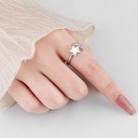 Simple Style Commute Star Moon Copper Plating Open Ring main image 1