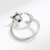 Simple Style Commute Star Moon Copper Plating Open Ring main image 2