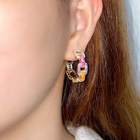 1 Pair Luxurious Geometric Plating Inlay Copper Zircon Earrings main image 5