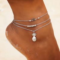 Plage Star Ananas Alliage Placage Incruster Strass Femmes Bracelet De Cheville main image 5