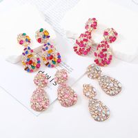 1 Pair Retro Exaggerated Water Droplets Plating Inlay Alloy Rhinestones Ear Clips main image 5