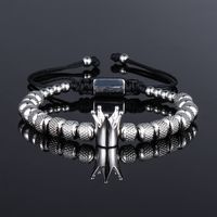 Punk Crown Stainless Steel Bracelets Bangle sku image 1