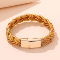 Simple Style Solid Color Alloy Plastic Women's Men's Wristband main image 5