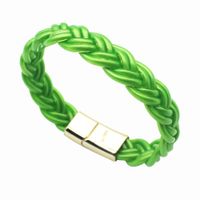 Simple Style Solid Color Alloy Plastic Women's Men's Wristband sku image 3