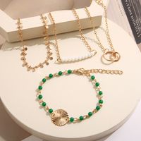 Retro Round Artificial Pearl Alloy Plating Women's Bracelets main image 3
