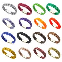 Simple Style Solid Color Alloy Plastic Women's Men's Wristband main image 3