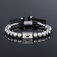 Punk Crown Titanium Steel Beaded Men's Bracelets Bangle main image 3