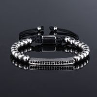 Punk Crown Titanium Steel Beaded Men's Bracelets Bangle main image 2