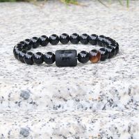 Simple Style Constellation Natural Stone Beaded Carving Bracelets sku image 4