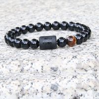 Simple Style Constellation Natural Stone Beaded Carving Bracelets sku image 5