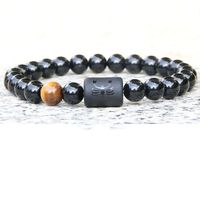 Simple Style Constellation Natural Stone Beaded Carving Bracelets sku image 8