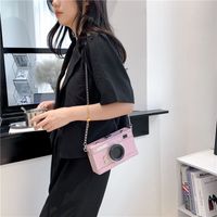 Women's Pu Leather Camera Classic Style Streetwear Square Lock Clasp Shoulder Bag Crossbody Bag Chain Bag main image 1