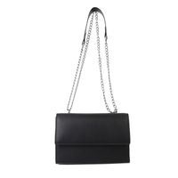 Women's Pu Leather Solid Color Elegant Square Flip Cover Shoulder Bag Crossbody Bag sku image 4