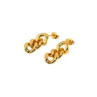 1 Pair Modern Style Geometric Plating 201 Stainless Steel Freshwater Pearl 18K Gold Plated Drop Earrings sku image 1