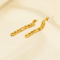 1 Pair Modern Style Geometric Plating 201 Stainless Steel Freshwater Pearl 18K Gold Plated Drop Earrings sku image 2