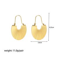 1 Pair Streetwear Sector Plating 304 Stainless Steel 18K Gold Plated Hoop Earrings sku image 1