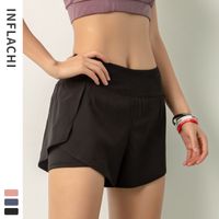 Mujeres Casual Deportes Color Sólido Mezcla De Fibra Química Poliéster Fondos Activos Pantalones Cortos Holgados main image 2